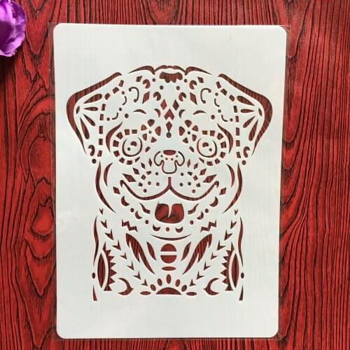 A4 29 * 21cm creative animal dog DIY stencil wall painting scrapbook coloring photo album decorative paper card template