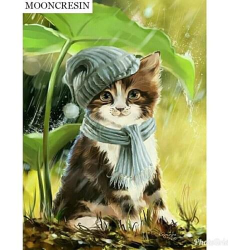 Full Square Drill 5D DIY Diamond Painting Animal Cat 3D Diamond Embroidery Cross Stitch Mosaic Rhinestone Decoration Home Gift