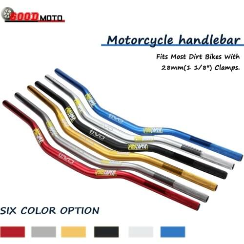 Motorcycle Handlebar Motocross Aluminum Handle bar For Taper Pack Fat Bar 1-1/8" Dirt Pit Bike 800mm length 28mm PRO