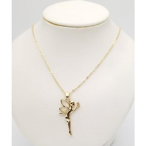 Angel Little Girl Fairy Pendant Necklace Sterling Silver Smooth O Chain Necklace Lady Girls Birthday Gift Jewelry Necklaces