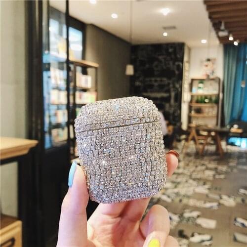 Luxury Cute Glitter Diamonds Earpods Accessories Cases Cover for Apple Airpods Airpods 2 1 Protective Funda Coque Earphone Case