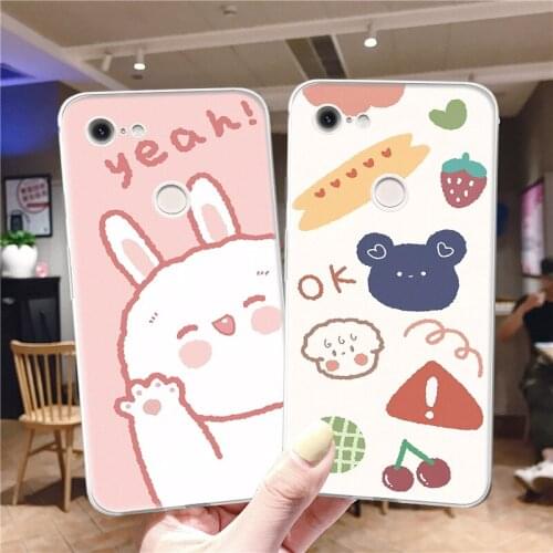 Cartoon Rabbit Coque for Google Pixel 5 4 4a 3 3a 2 XL Soft TPU Silicone Back Phone Cases For Pixel 4XL 5 XL 3XL 2XL Cover Funda