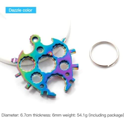 Turtle Snowflake Wrench Multifunctional Portable Repair Tool Electroplated Alloy Card Combination Wrench Tool Outdoor Gadget