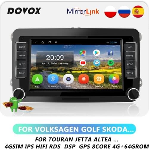 Android 10 For VW Volkswagen Skoda Octavia Golf 5 6 Passat b7 b6 Seat Leon GPS Navigation Auto Multimedia Player 2 Din Car Radio