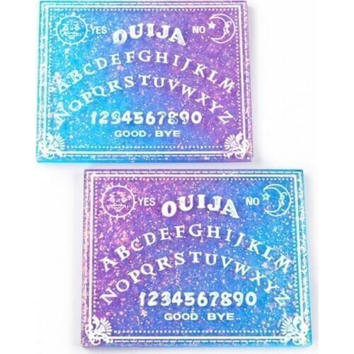 Gothic Witchcraft Board Heart Pendant Keychain Resin Mold Ouijas Planchette with Hole Silicone Resin Mold Art Crafts