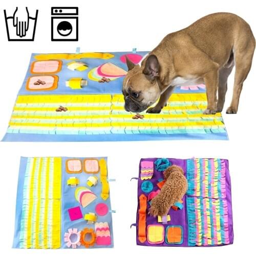 Dog Snuffle Mat Pet Puzzle Toy Pet Snack Feeding Mat Boring Interactive Game Training Blanket Snuffle Feeding Training Pad 2021