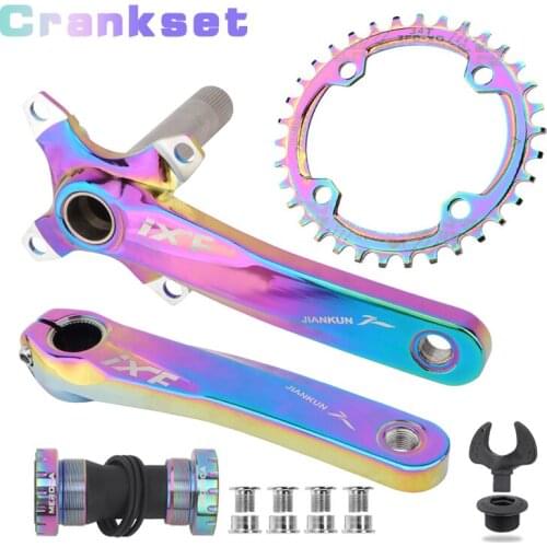 IXF 104BCD Bicycle Sprocket Aluminum Alloy Colorful Crank 170mm Wide and Narrow Tooth Mountain Bike Sprocket Wheel