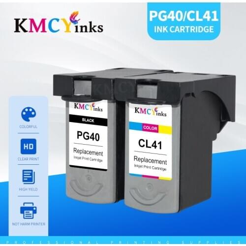 KMCYinks PG-40 CL-41 PG40 CL41 Ink Cartridge For Canon Pixma MP140 MP150 MP160 MP180 MP190 MP210 MP220 MP450 MP470 Printer