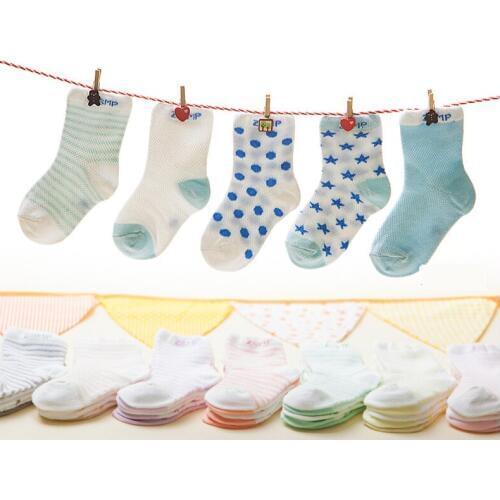 Baby Short Socks 5 Pairs / Lot Summer Thin Cotton Socks 0-24 Months 5 Assorted New Born Girls and Boys Cute Kids Socks
