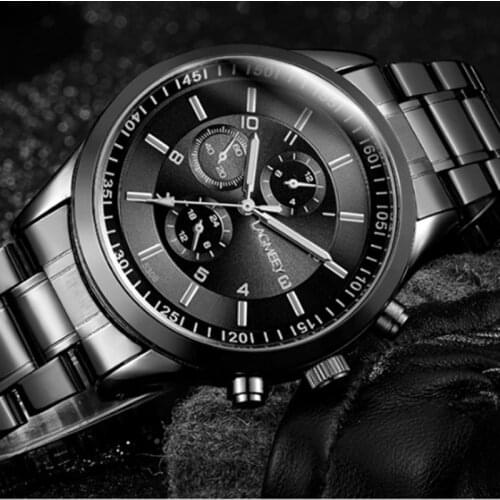 LNRRABC luxury military sports watch mens fashion black all-steel watch business luxury watch Mekaniska klocko