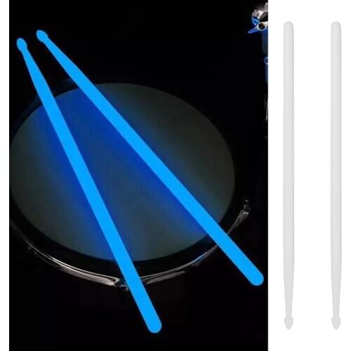 New 1Pair 5A Luminous Drum Stick Drum Set Fluorescent Drumsticks Jazz Drumsticks Stage Glow in Dark Drum Accessories