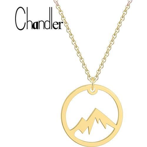 Chandler Mountain Necklace For Women Men Hiking Outdoor Travel Jewelry Snowy Mountains Collars Climbing Gifts Drop Shipping