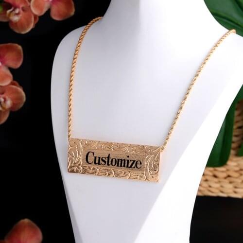 Cring Coco Custom Name Necklaces Big Hawaiian Personalized Letter Pendant Necklace Marshall Islands Jewelry for Women Men Gifts