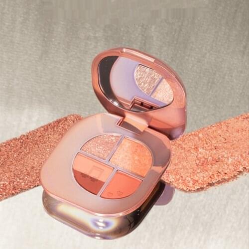 Eye Shadow Plate Ins Super Popular Portable Four Color Eyeshadow Palette Eye Shadow Plate Bling Glitter