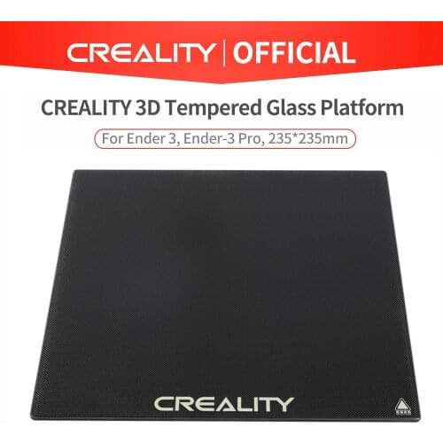 3D Printer Heated Bed Build Surface Tempered Glass Plate 235*235mm For Ender-3/Ender-3 Pro/Ender-3 V2/CR-X/CR-10