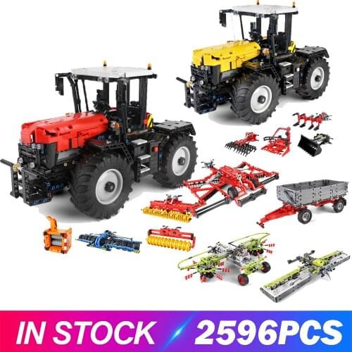 MOULD KING 17019 APP High-Tech Car The MOC-25371 RC Motorized Tractor Fastrac 4000er Building Blocks Kids Christmas Toys Gifts