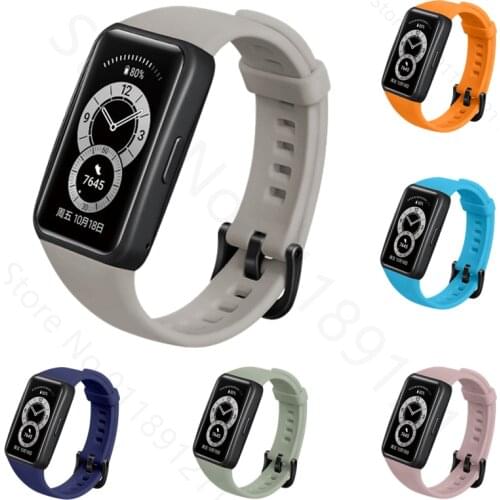 Wrist Strap For Huawei Band 6 Silicone Watch Band Bracelet Replacement Wristband Accessories For Honor Band 6 Smartwatch Strap