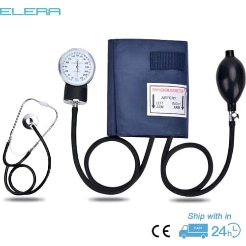Manual Blood Pressure Monitor Measure Stethoscope Use Doctor Systolic Diastolic Sphygmomanometer Health home Device Cuff