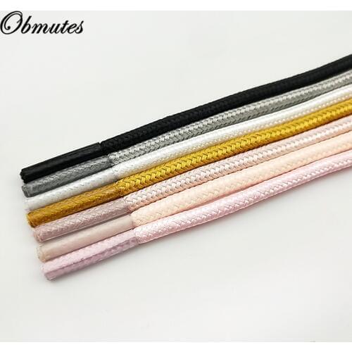 120cm/47'' Running Shoelace, Creative Gold and Silver Bullets Laces, Men and Women Pink Round Shoelaces