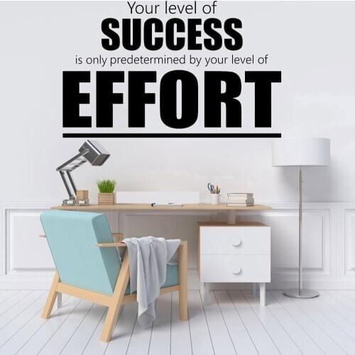 Sports Quotes Wall Stickers Success And Effort Office Vinyl Wall Decals Home Decoration For Living Room School Classroom Z041