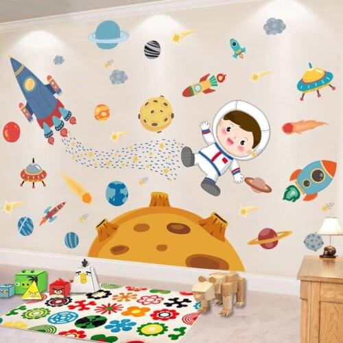 Creative Cartoon Wall Stickers for Boys Rooms Decor Mural Nursery Dinosaur Sticker for Kids Bedroom Living Room Wall Decoration