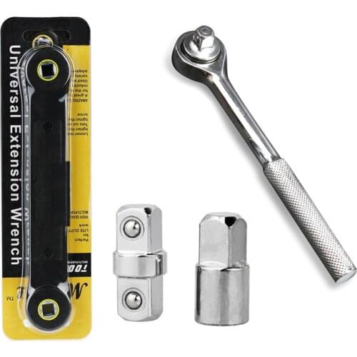 Universal extension wrench for automobile automobile replacement parts adjustable wrench automobile tool ratchet wrench