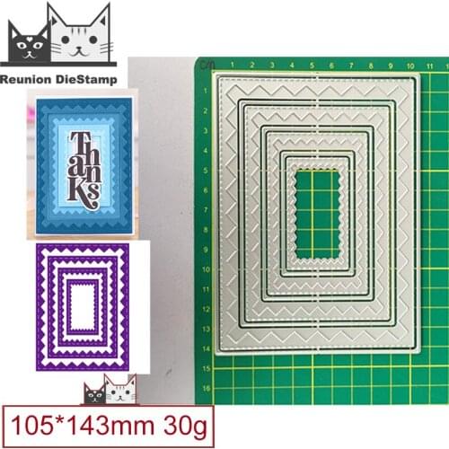 Cut Die Christmas Rectangular Pattern Border Metal Cutting Dies DIY Scrapbooking Steel Craft Die Cut Embossing Paper Cards