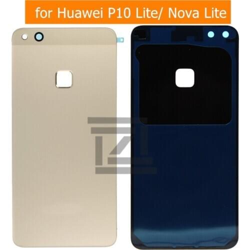 For Huawei P10 Lite/ Nova Lite Battery Back Cover Glass Rear Door Housing Cover 3M Glue Replacement Repair Parts 5.2 inch