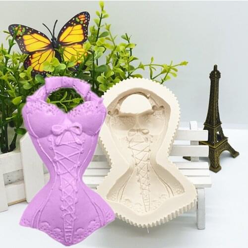 Women Swimsuit Silicone Mold Kitchen Baking Resin tool DIY Cake Chocolate Fondant Moulds Dessert Lace Pastry Decoration Supplies