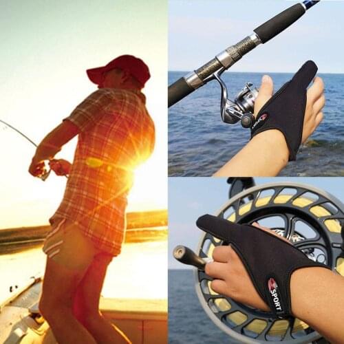 1pcs 2 Fingers Fishing Gloves Outdoor Breathable Anti-slip Index Finger Finger Fishing Accessories Thumb Tool Protector Glo K3J1