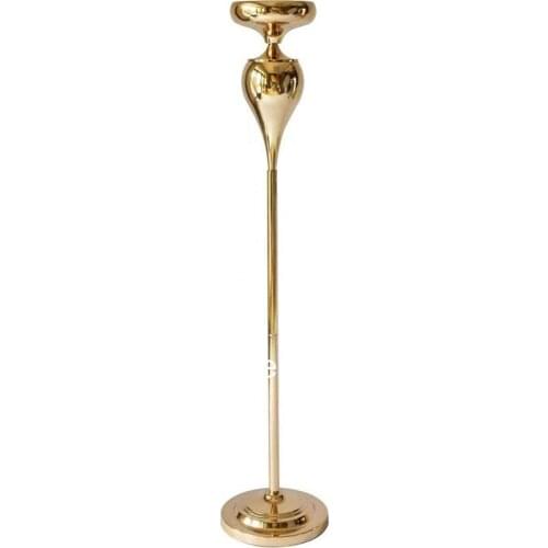 10pcs)mental chorme Gold flower Metal Centerpiece Stands For Wedding Table and Flower senyu2001