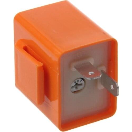 12V 2 Pin Motorcycle Blinker Adjustable LED Flasher Relay Turn Signal Indicator