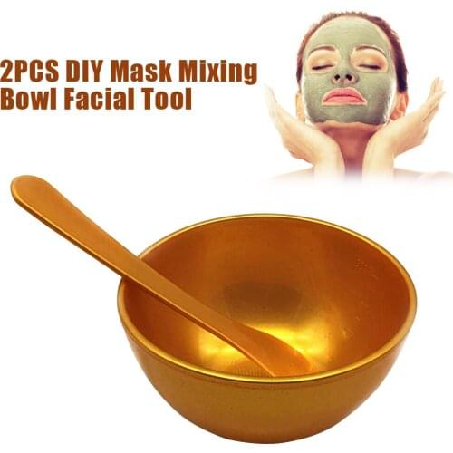 2pcs/set Mixing Bowl Silicone Sugar Facial Tool Stirring Rod Salon Butter Accessories Golden Handheld Manual Home DIY Sauce