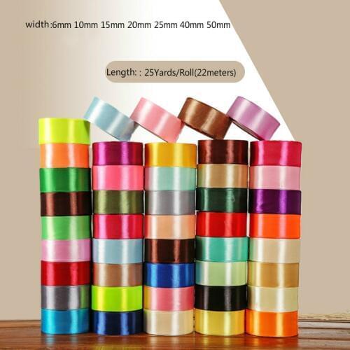 25Yard Silk Satin Ribbons Crafts Bow Handmade DIY Gift Packaging Wrap Party Wedding Decorative 6mm 10mm 15mm 20mm 25mm 40mm 50mm