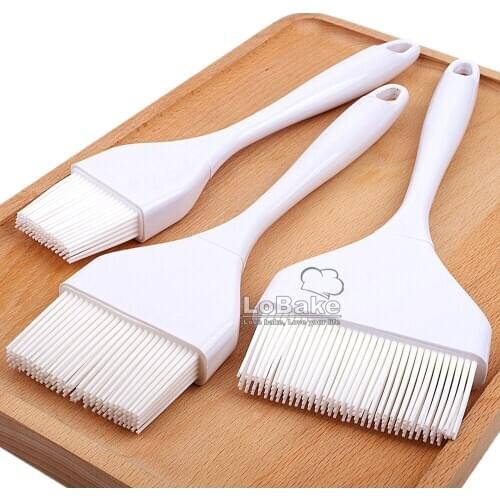 3 sizes 25.5cm 26cm 27cm fine quality white silicone brush soft brushes oil BBQ grill baking brushes DIY home baking supplies