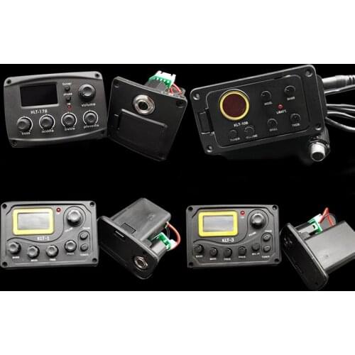 4 Band Acoustic Guitar Piezo Preamp KLT-10B KlT-17B KlT-3 Folk Guitar EQ Equalizer with Tuner Guitar Amplifier Pickup System
