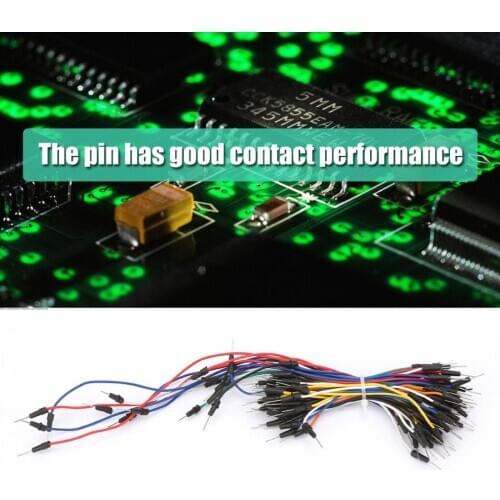 65pcs Multi-colors Solderless Flexible Breadboard Jumper Wire Connector Test Cable Kit Solderless Jumper Wire