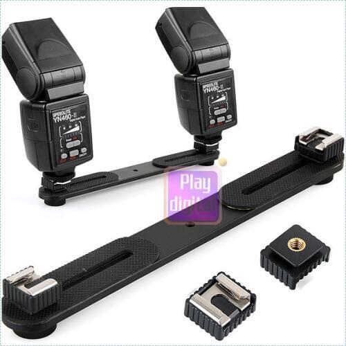 3 in 1 2pcs SC-6 Flash Hot Shoe Adapter for F58AM + 1pcs Flash Hot Shoe DC ARMS Bracket Stand