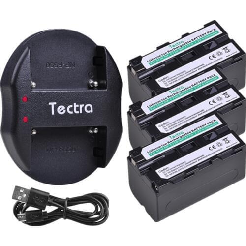 3pc Batterie NP-F770 NP-F750 NP F770 np f750 NPF770 F750 Battery+USB Dual Charger For Sony NP F970 F960 F770 F550 F570