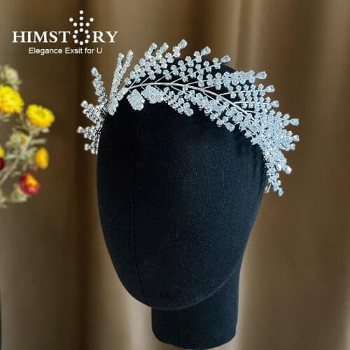 Himstory Fashion Branch Design Shiny Zircon Bridal Wedding Hair Accessories Retro Women Bridal Hairband Jewelry Accessories
