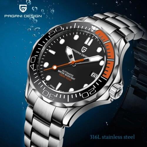 PAGANI DESIGN Luxury Men mechanical wristwatches Automatic Mens Watch Japan NH35A Movement Sport Waterproof Watch reloj hombre