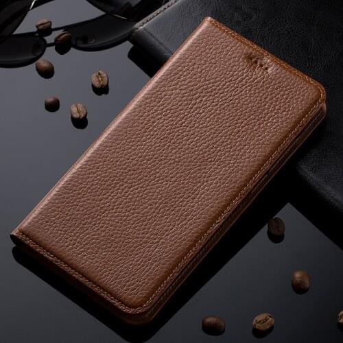 Case for Huawei P40 Pro Litchi Genuine Leather Flip Stand Leather Cover for Huawei P40 Plus Phone cases