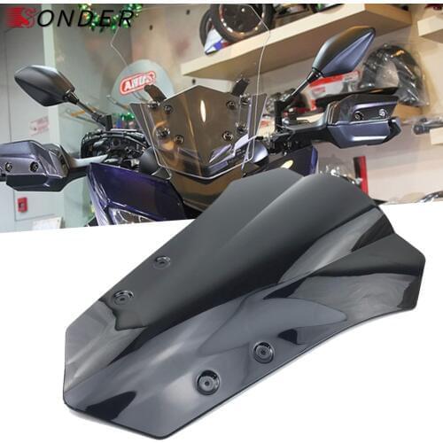 For Yamaha MT-09 Tracer MT09 FJ09 FJ-09 2015 2016 15 16 Black Windshield WindScreen Double Bubble MT 09 FJ 09 2015 2016