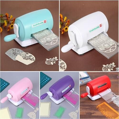 DIY Dies Cutting Embossing Machine Scrapbooking Dies Cutter Paper Card Die-Cut Machine Home Embossing Dies Tool Pink Purple