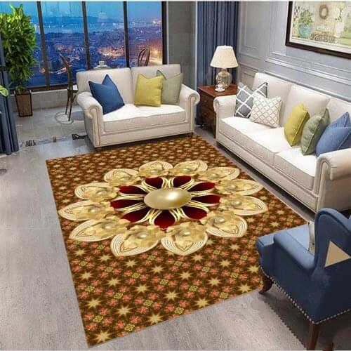 European Style Home Large Carpet Luxury Abstract Art 3D Printed Carpets For Living Room Area Rugs Bedroom Mats Anti-Slip Kitchen