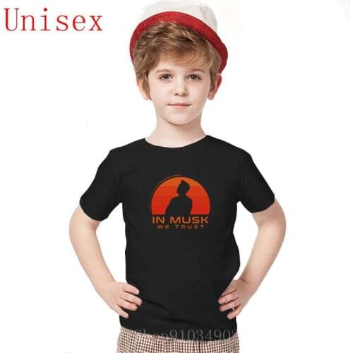 Custom Print In Musk We Trust T-Shirt children Designer shirt kids T Shirts Hip-Hop Fashion boys Clothing newest girls clothes