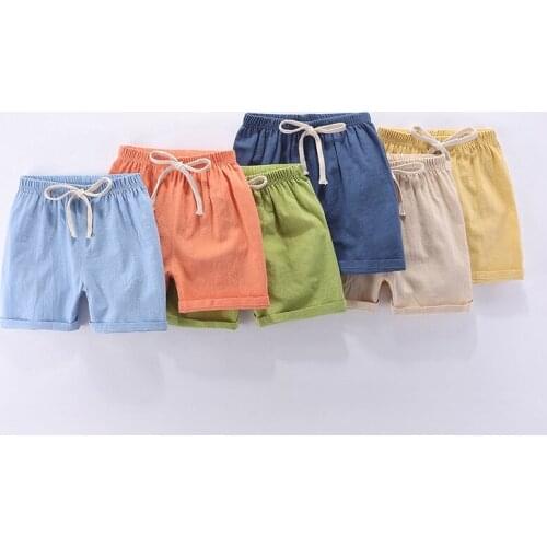 Boys girls cotton shorts hot pants summer new childrens clothing baby half pants childrens sports beach pants