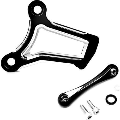 Shallow Cut Billet Front Engine Mount Bracket&Stabilizer Link Fit For Harley Street Glide Road King FLHX FLHR 2009-2016