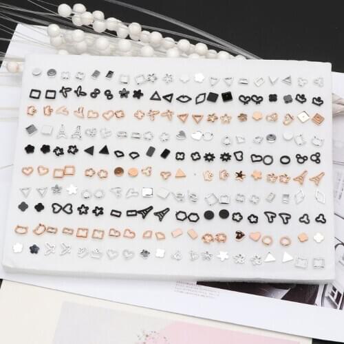 2021 New 100 Pairs Assorted Styles Polymer Clay Hypoallergenic Stud Earrings Lot for Kids