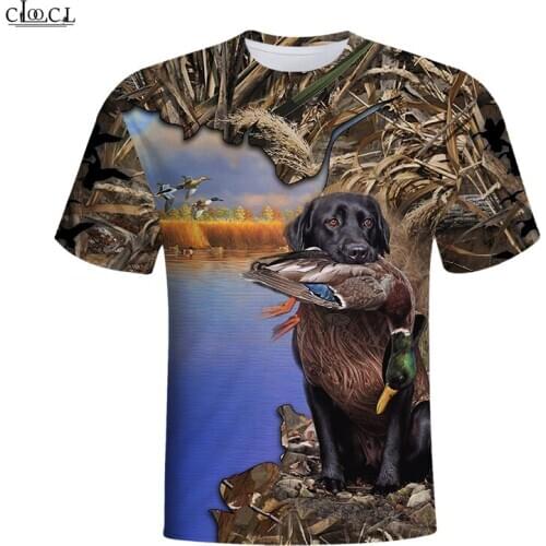 CLOOCL Newest Duck Hunting 3D Printed Mens T Shirt Harajuku Summer Short Sleeve Street Casual Unisex T-shirt Tops Drop Shipping